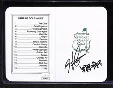 Cartão de pontuação Augusta Masters assinado por Caddie Hideki Matsuyama / Shota Hayafuji JSA comprar usado Cartão de pontuação Augusta Masters assinado por Caddie Hideki Matsuyama / Shota Hayafuji JSA comprar usado  Enviando para Brazil