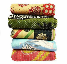 Colcha indiana kantha vintage cobertor reversível feito à mão atacado kantha 2 peças comprar usado  Enviando para Brazil