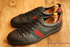 Tênis masculino Gucci Ace couro preto vermelho cobra tênis Reino Unido 12 EUA 13 UE 46 comprar usado Tênis masculino Gucci Ace couro preto vermelho cobra tênis Reino Unido 12 EUA 13 UE 46 comprar usado  Enviando para Brazil