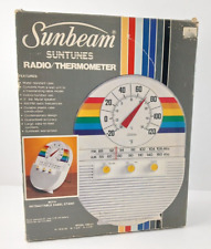 Rádio e termômetro vintage Sunbeam SUNTUNES retrô arco-íris portátil AM/FM NOVO! comprar usado  Enviando para Brazil