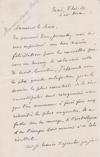 Lettre gabriel hanotaux d'occasion  Toulouse-
