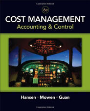 Cost Management: Accounting and Control by Hansen, Mowen & Guan, 6th Edition  segunda mano  Embacar hacia Argentina