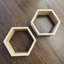 Two hexagon wooden for sale  Temple City