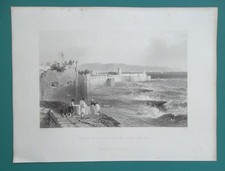 ISRAEL Terra Santa Paredes Litorais de St Jean d'Acre - 1836 Estampa Antiga Bartlett, usado comprar usado ISRAEL Terra Santa Paredes Litorais de St Jean d'Acre - 1836 Estampa Antiga Bartlett, usado comprar usado  Enviando para Brazil