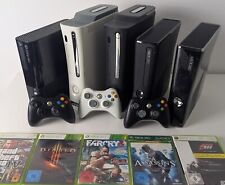 XBOX 360 Konsole (Core / Elite / Slim S / E) Weiß/Schwarz + Original Controller comprar usado  Enviando para Brazil