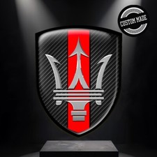 Silikon Aufkleber-Emblem fur Autosalon und Tuning mit  Maserati Logo, usado comprar usado  Enviando para Brazil