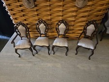 BESPAQ CASA DE BONECAS MINIATURA 4 CADEIRAS DE JANTAR ORNAMENTADAS 3731/3730 MH comprar usado  Enviando para Brazil
