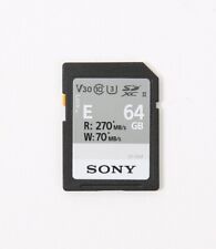 Cartão de memória Sony E Series 64GB SDXC V30 UHS-II Class10 U3 velocidade de até 270MB/s comprar usado  Enviando para Brazil