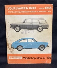 Intereurope Volkswagen 1600 1965 Oficina do Proprietário Manual Livro 139 Fastback Square, usado comprar usado  Enviando para Brazil