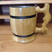 Wooden beer mug for sale  Shipping to Ireland