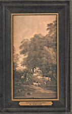Cartão postal de arte de borda dourada Gainsborough~The Market Cart~E F A comprar usado  Enviando para Brazil