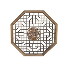 Painel de parede padrão geométrico flor pássaros fênix octogonal madeira crua ws4014 comprar usado  Enviando para Brazil