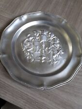 Assiette etain blason d'occasion  Rocheservière