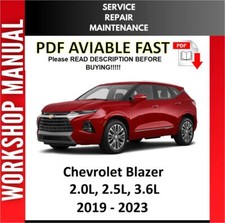 CHEVROLET BLAZER 2019 2020 2021 2022 2023 MANUAL DE OFICINA DE REPARO DE SERVIÇO 2 comprar usado  Enviando para Brazil