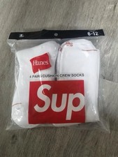 Meias Supreme Hanes Crew - Branco, pacote com 4, tamanho 6-12 comprar usado  Enviando para Brazil