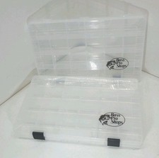 Usado, 2 novos recipientes de armazenamento Bass Pro Shop 24 compartimentos 14" X 9" X 1,75" caixa de ferramentas comprar usado  Enviando para Brazil