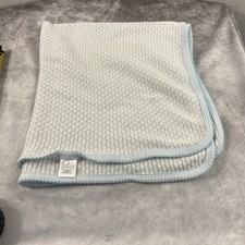 Cobertor Paty Waffle Weave bebê branco com acabamento azul 29x26” comprar usado  Enviando para Brazil