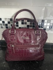 Harrods burgundy handbag for sale  SANDHURST
