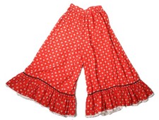 Calça chalé vintage anos 70 feminina 6 P M perna larga longa gaúcha estampa pradaria comprar usado  Enviando para Brazil