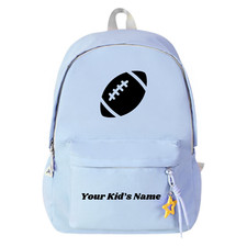 Mochila de Rugby Back to School Bolsa de Livro de Futebol Nome Personalizado Mochila Presente Infantil, usado comprar usado  Enviando para Brazil