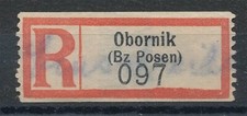 720126) DR R-Zettel Obornik (BZ Poznań) Wartheland Poznań  na sprzedaż  Wysyłka do Poland