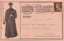 Cartolina pubblicitaria antica usato  Lugo