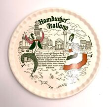 Raro 1983 Royal China Co. Prato de servir redondo Hamburger Italiano Itália, usado comprar usado  Enviando para Brazil