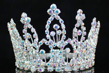 MINI AB STRASS CABELO INTEIRO COROA TIARA FESTA JOIA NUPCIAL TAMANHO PEQUENO M279AB comprar usado  Enviando para Brazil