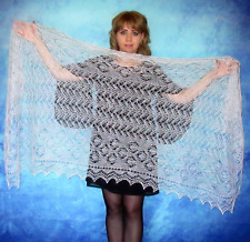 Lenço branco tricotado à mão, envoltório de lã, xale russo Orenburg de renda, capa de noiva, pashmina comprar usado  Enviando para Brazil
