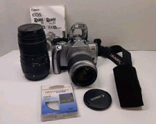 Câmera de Filme 35mm SLR Canon EOS Rebel Ti Prata Lente 28-90mm + Lente 100-300mm comprar usado Câmera de Filme 35mm SLR Canon EOS Rebel Ti Prata Lente 28-90mm + Lente 100-300mm comprar usado  Enviando para Brazil