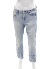 Jeans bootcut feminino armação denim algodão recortado cintura média azul tamanho 29, usado comprar usado  Enviando para Brazil