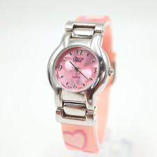 Relógio Foxy Mercúrio Rosa 27mm Tom Prata Pulseira de Coração Plástica com Nova Bateria, usado comprar usado  Enviando para Brazil