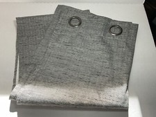2 painéis de cortina cinza 26W X 63L ilhó forrado comprar usado  Enviando para Brazil