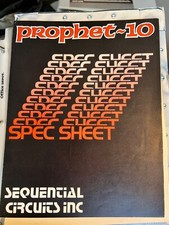 Folheto Sequential Circuits Prophet 10, 4 páginas, vintage, original, p/b, usado comprar usado  Enviando para Brazil