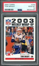 2004 Topps Weekly Wrap Up #299 Tom Brady PSA 10 Gem Mint Patriots Buccaneers comprar usado 2004 Topps Weekly Wrap Up #299 Tom Brady PSA 10 Gem Mint Patriots Buccaneers comprar usado  Enviando para Brazil