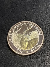 Taco de caça North American Big Game Super Slam cauda branca veado 1 oz prata redondo, usado comprar usado  Enviando para Brazil