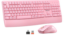 Teclado e mouse rosa sem fio MEETION, DPI ajustável USB A e adaptador USB C comprar usado  Enviando para Brazil