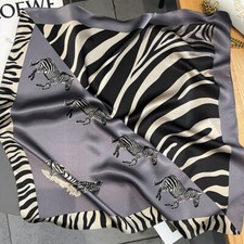 Usado, Cachecol quadrado feminino 100% seda amoreira 27" bandana estampa de zebra pintada comprar usado  Enviando para Brazil