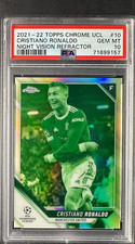 2021 Topps Chrome UCL Cristiano Ronaldo #10/225 PSA 10 NIGHT VISION REF POP 6 comprar usado  Enviando para Brazil