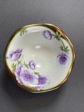 Prato de porcelana redondo 3 pés antigo PT Baviera pintado e assinado por LaRouche, usado comprar usado  Enviando para Brazil
