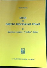 Studi diritto processuale usato  Italia