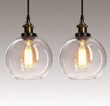 Glass pendant light for sale  SALFORD