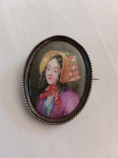 Broche peinture femme d'occasion  Abbeville