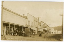 Vagão de sorvete RPPC Oregon Coquille Main Street loja de ferragens entrega comprar usado  Enviando para Brazil