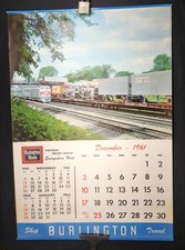 Burlington route calendar for sale  Alexandria