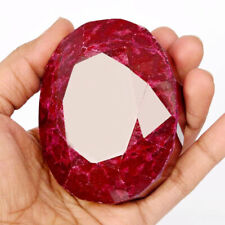 Piedra preciosa suelta ovalada corte facetada de rubí rojo genuino certificado EGL 1200 CT segunda mano  Embacar hacia Mexico
