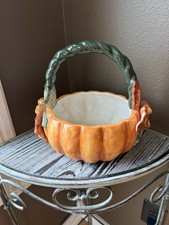 Ceramic pumpkin basket for sale  Clive