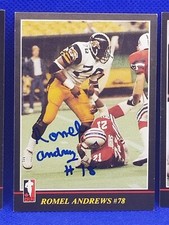 1986 Jogo CFL FOOTBALL ROMEL ANDREWS cartão autografado AA4105 comprar usado  Enviando para Brazil