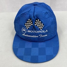 Boné masculino Motorola Automotive Team Racing xadrez azul SnapBack bandeira quadriculada comprar usado  Enviando para Brazil