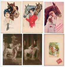 Cpa chevaux femmes d'occasion  Bagnolet